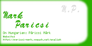 mark paricsi business card