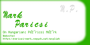 mark paricsi business card